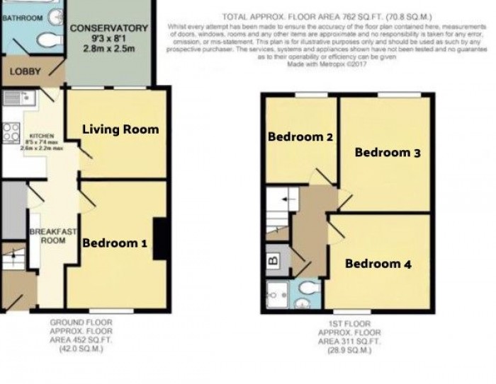 Floorplan for 4 Bed Student Home - Edgar Road, Opposite CCCU