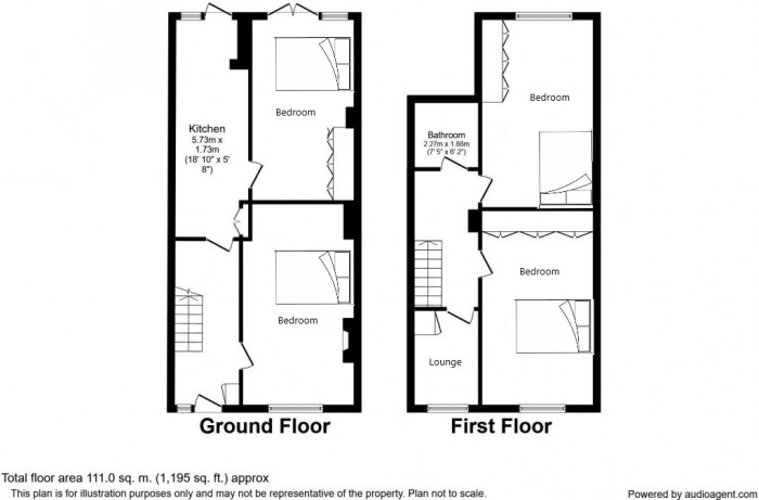 Floorplan for 4 Bedroom Student Home - Ringwood Close, UKC