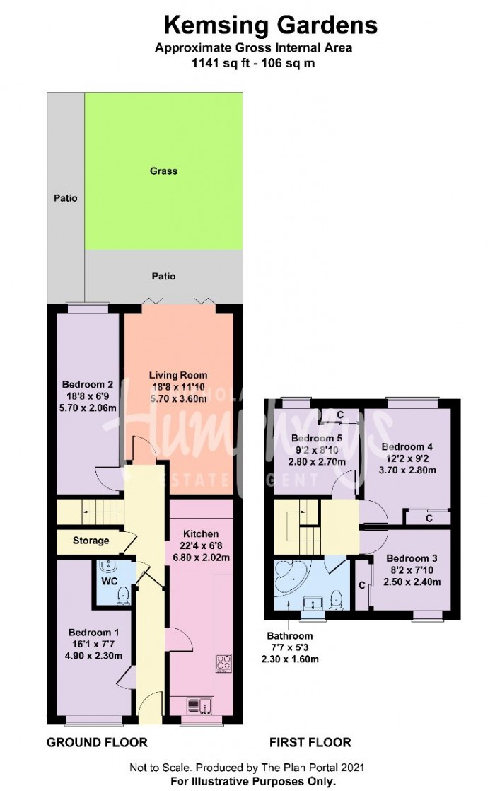 Floorplan for 43 Kemsing Gardens, Canterbury