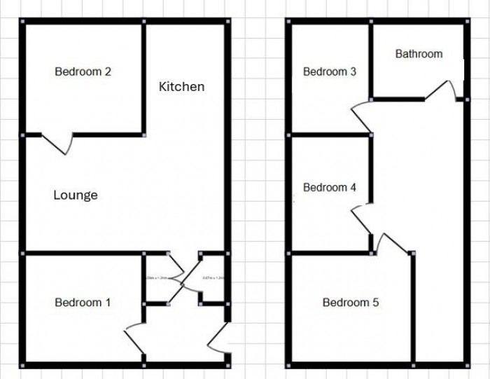 Floorplan for 5 Bed Student Home - 26College Road, Canterbury